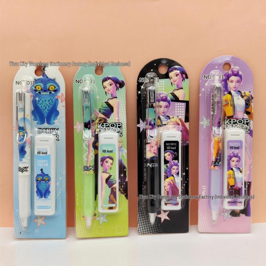 Hello Kitty No-Sharpen Click Pencil Set with Refills for Kids & Students