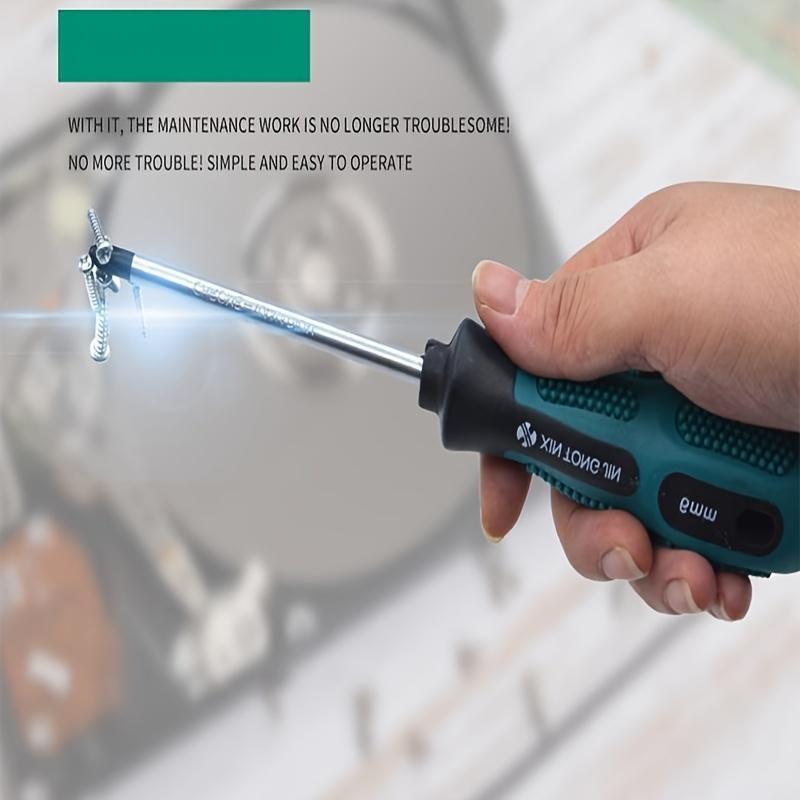 Magnetic Screwdriver Set Professional Cushion Grip 4 Flat Head and 3 Phillips Tips Screwdriver Non-Slip for Repair Improvement Craft