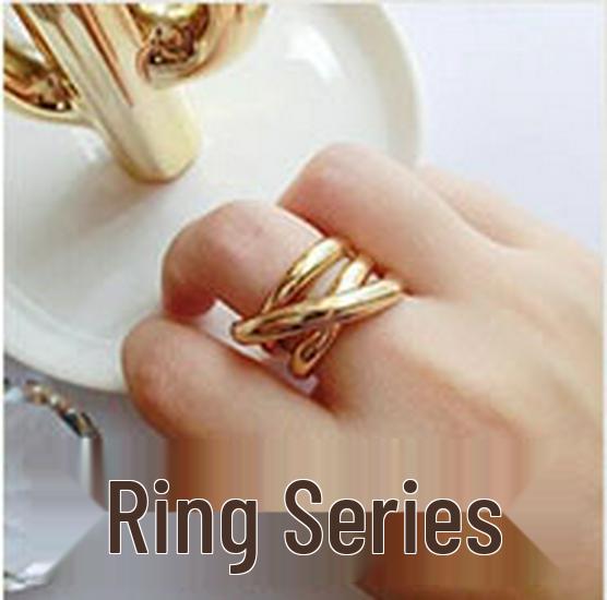 St. Delan Gold-Plated Stainless Steel Croissant Ring for Couples