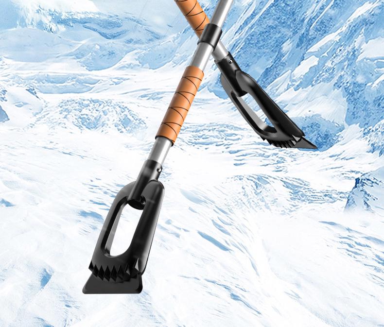 Dwufunkcyjna aluminiowa łopata śnieżna EVA do samochodu: Skutecznie usuwaj uparty lód i szron