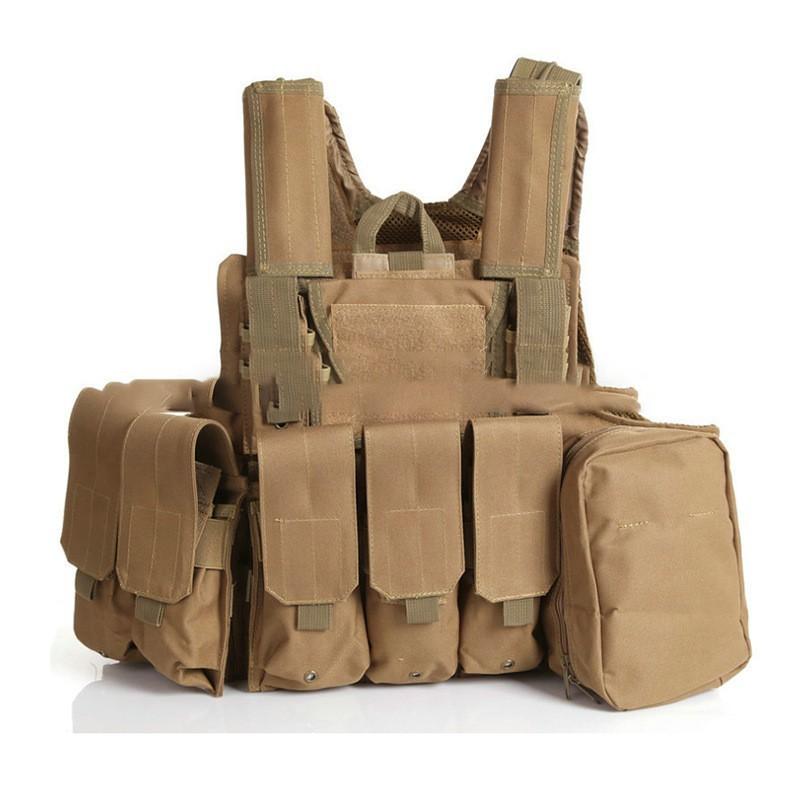 Outdoor Multifunctional Steel Wire Vest Molle Triple Sundries Mount Military Fan Field Training Uniform