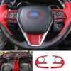 For Toyota Camry 2018- Red Control Button Cover Steering Wheel Carbon Fiber