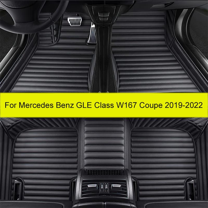 Car Floor Mats Fit For Mercedes Benz GLE Class W167 Coupe      2024 2025 Auto Leather Foot Rugs Carpet Pads