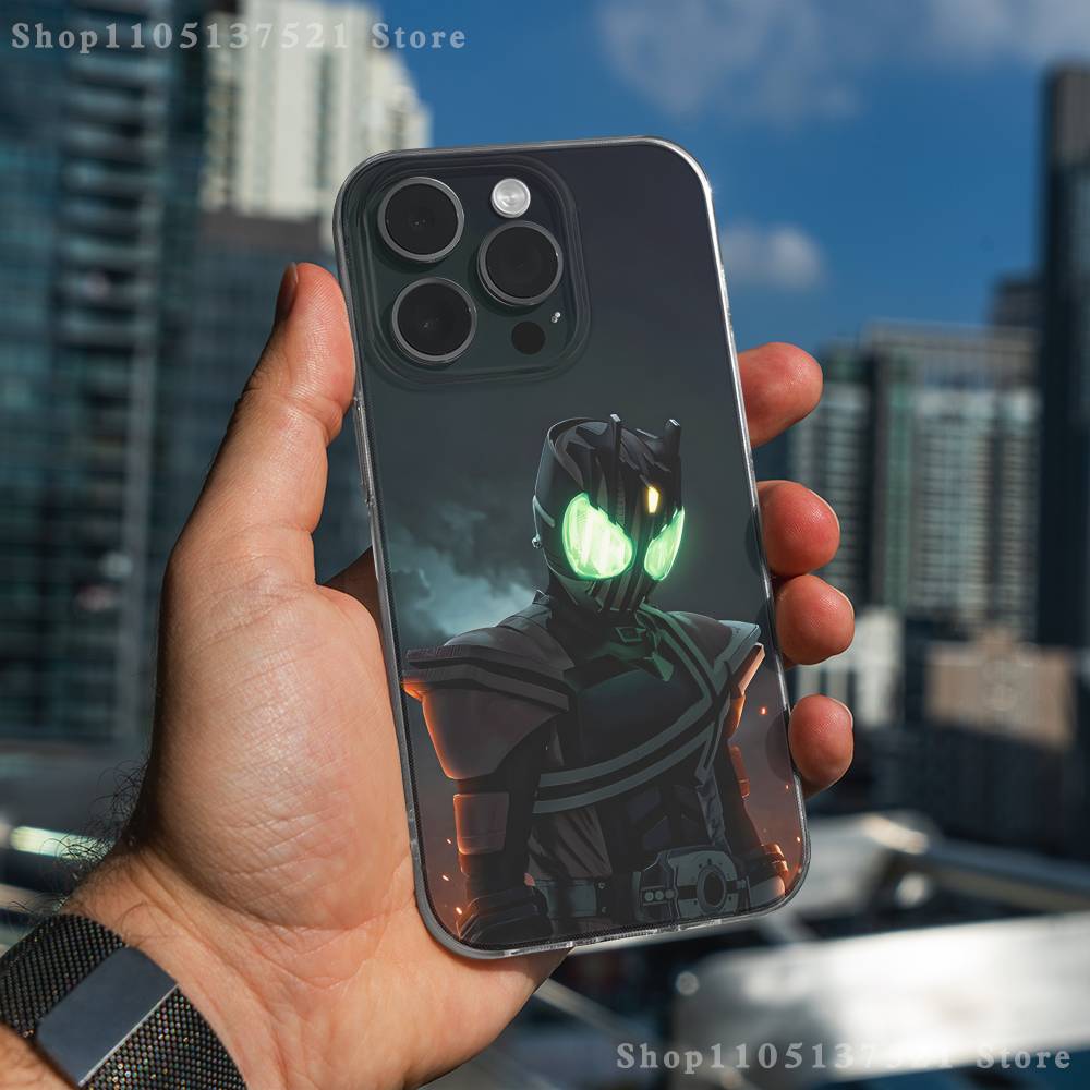 Masked Rider Kamen Rider Phone Case For iPhone 16,15,17,12,13,14,11 Max,Pro,Plus,X,XS,XR,SE4,E Mini Transparent Cover