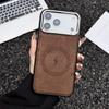 Wireless Charging Magnetic Leather Case For iPhone 17 16 15 14 13 12 11 Pro Max Plus For Magsafe Bumper Shockproof Cover