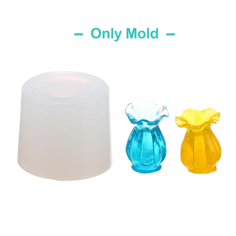 Mini Mold 1:12 Dollhouse Miniature Vase Flower Arrangement Diy Silicone Mold Doll House Home Decor(Only Mold)