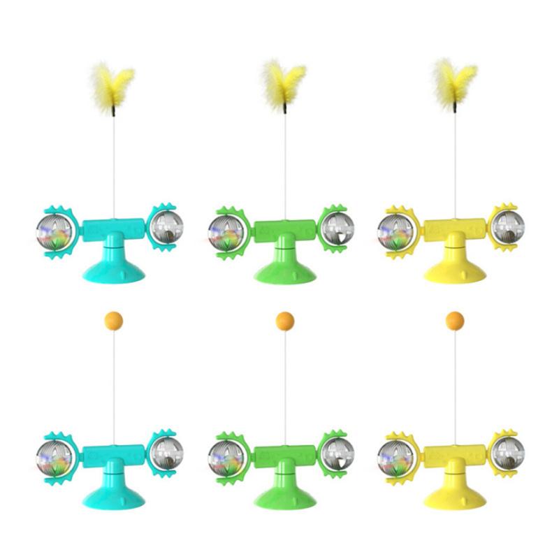 Cat Carousel Pinwheel Pet Toy With Suctions Pet Funny Relieving Supplies