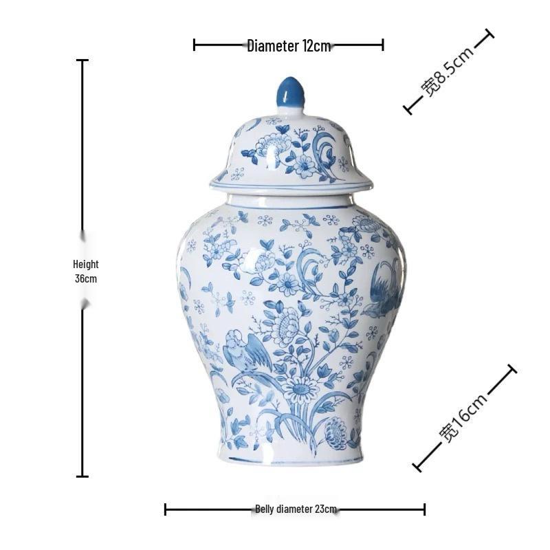 Chinese Retro Blue and White Porcelain Vase for Elegant Flower Arrangements