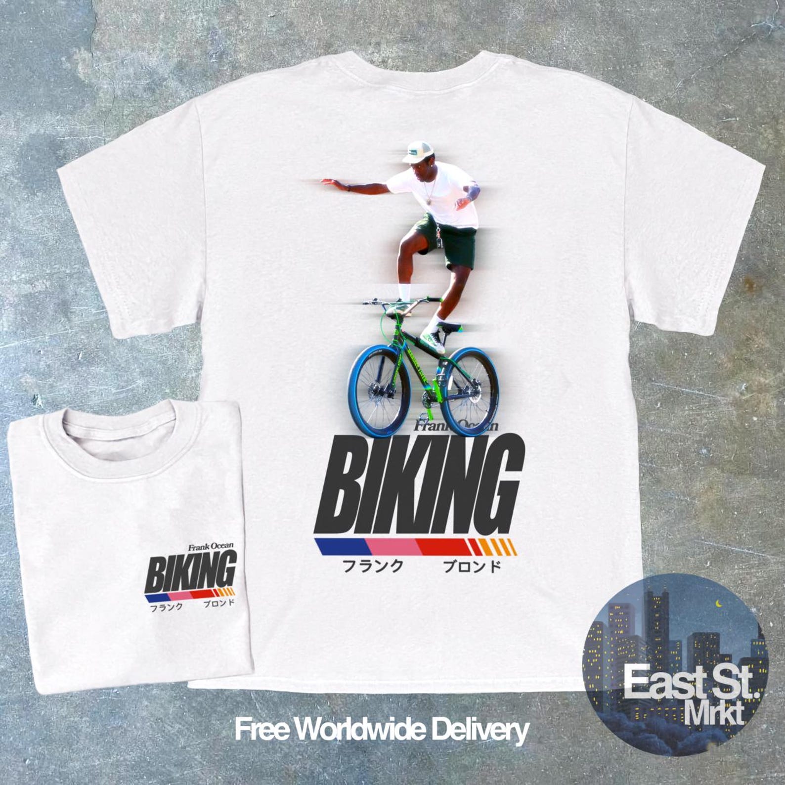 Frank Ocean BIKING Graphic Tee - Retro Music T-Shirt S