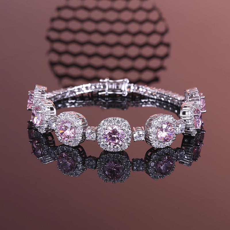 S925 Sterling Silver Diamond Women's Luxury Fashion Bracelet - Exquisite Princess Style