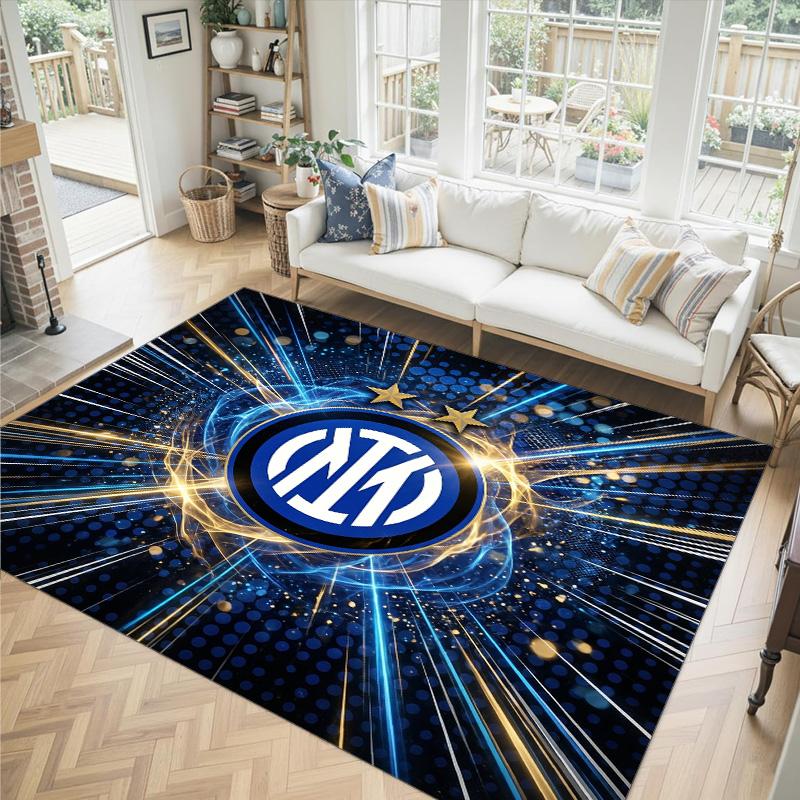 Borussia Dortmund Design Crystal Velvet Carpet Cozy Non?Slip Printed Rug For Bedroom Living Room Entrance
