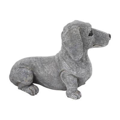 Statuetta Bassotto Resina Scultura Bassotto Statua da Esterno Ornamento Regalo per Amante dei Cani Per Giardino