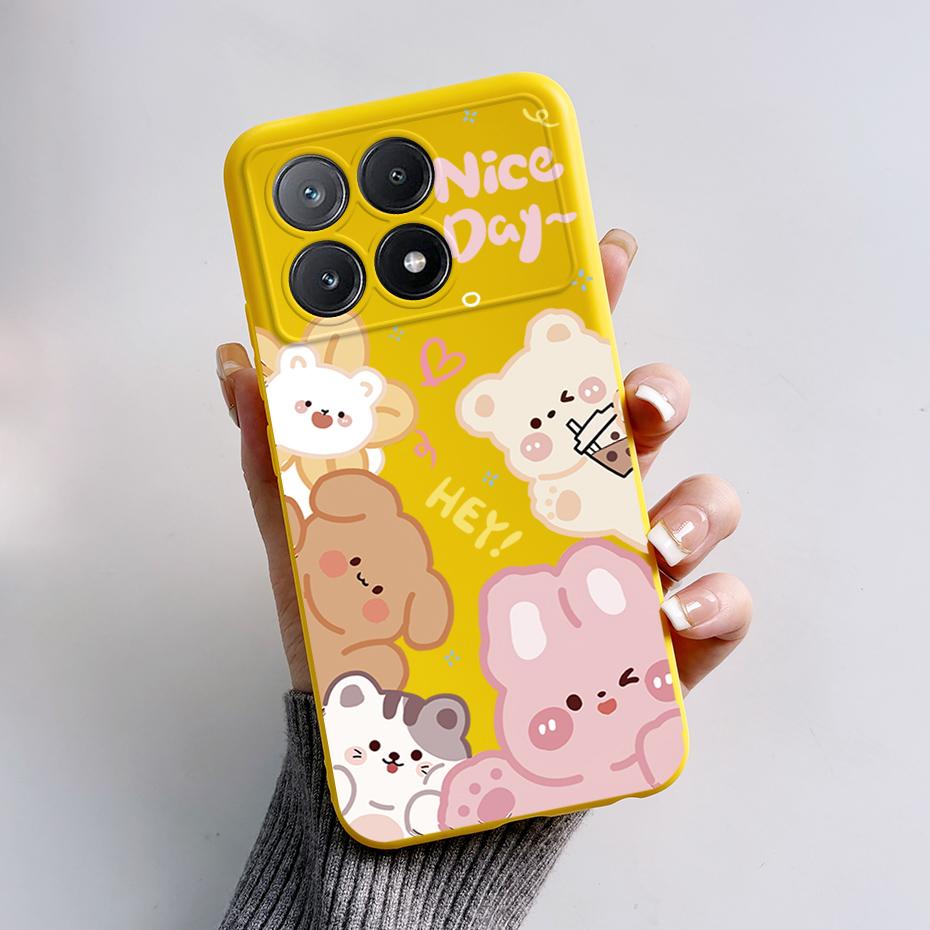 For Xiaomi Poco X6 Pro Case Stylish Painted Silicone Bumper Shockproof Phone Cases Cover Coque For Xiaomi Poco X6 Pro 5G Fundas
