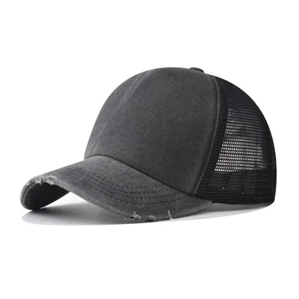 Breathable Baseball Cap Washed Cotton Snapback Hat Summer Mesh Sun Hat