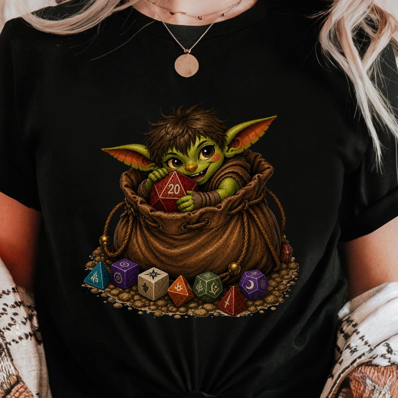 Dice Goblin Shirt | RPG Dice Lover Tee | Tabletop Gamer Gift 3XL