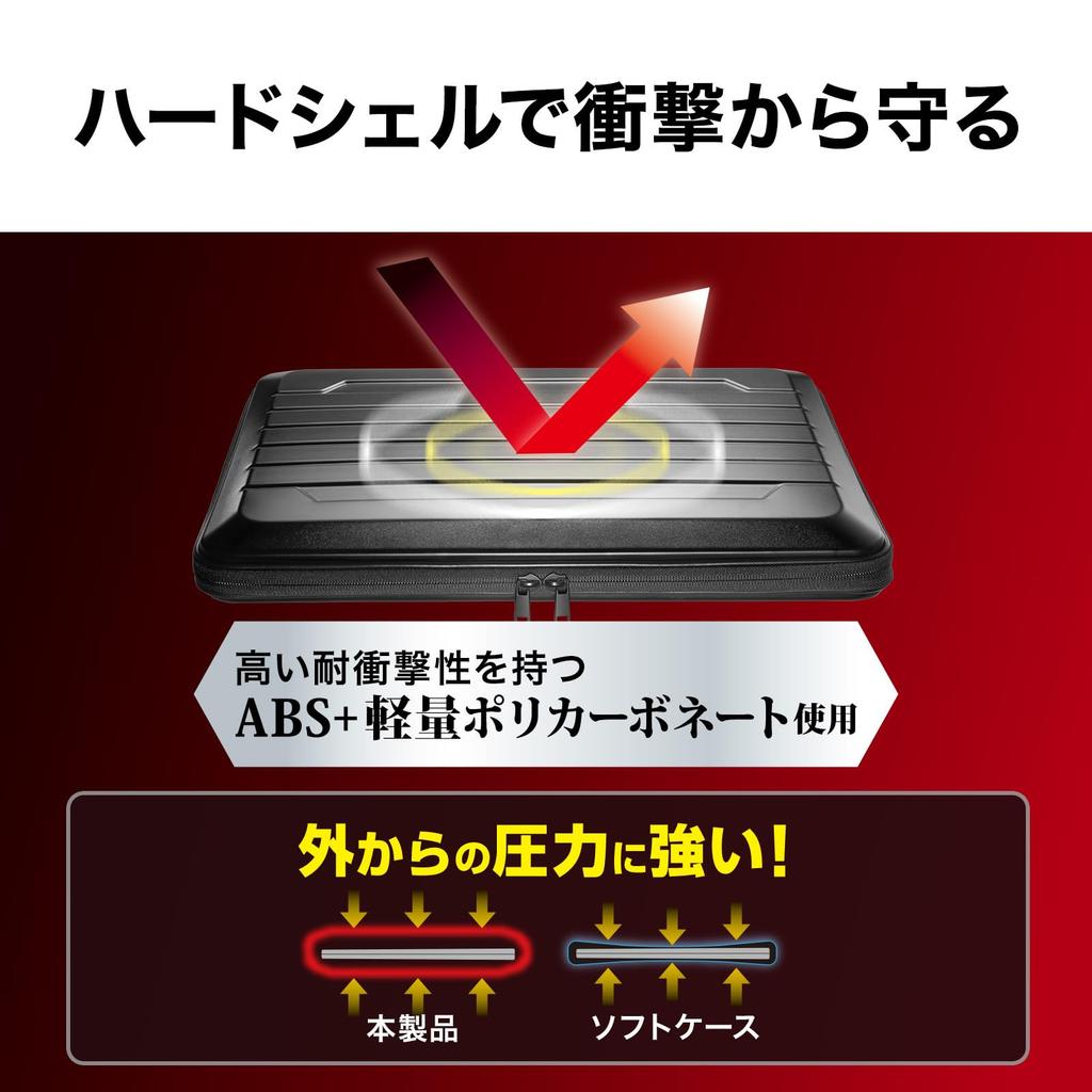 SANWA SUPPLY Hartschalen-PC-Innenhülle (13 Zoll) IN-HD1301BK