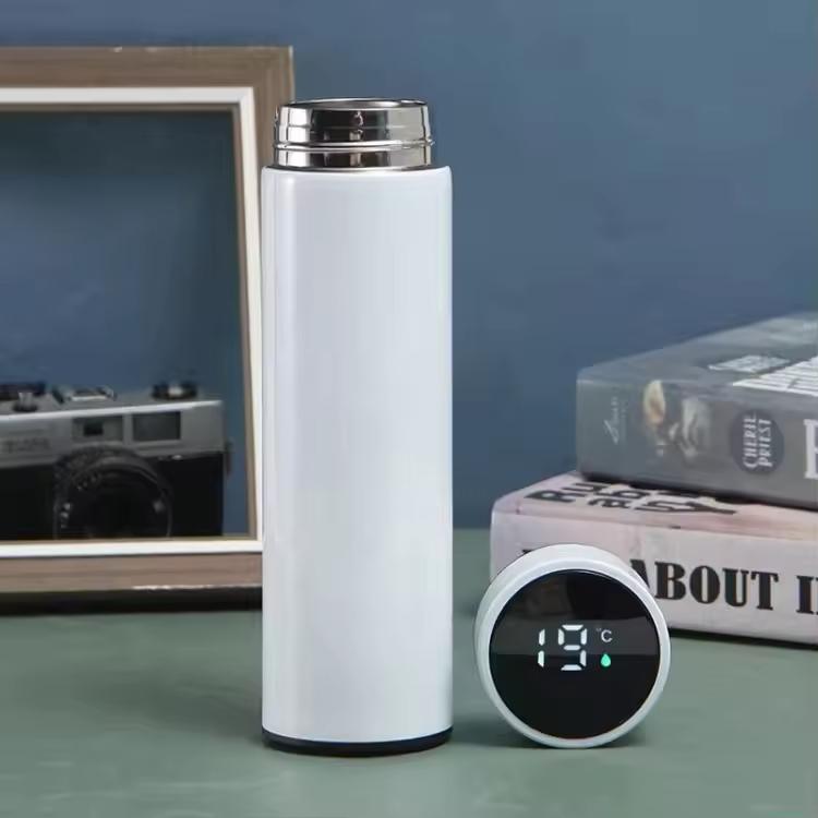 Customize Portable Temperature Led Digital Display Smart Drinkware Hot Water Bottle Stainless Steel Flasks Thermos Water Bottle