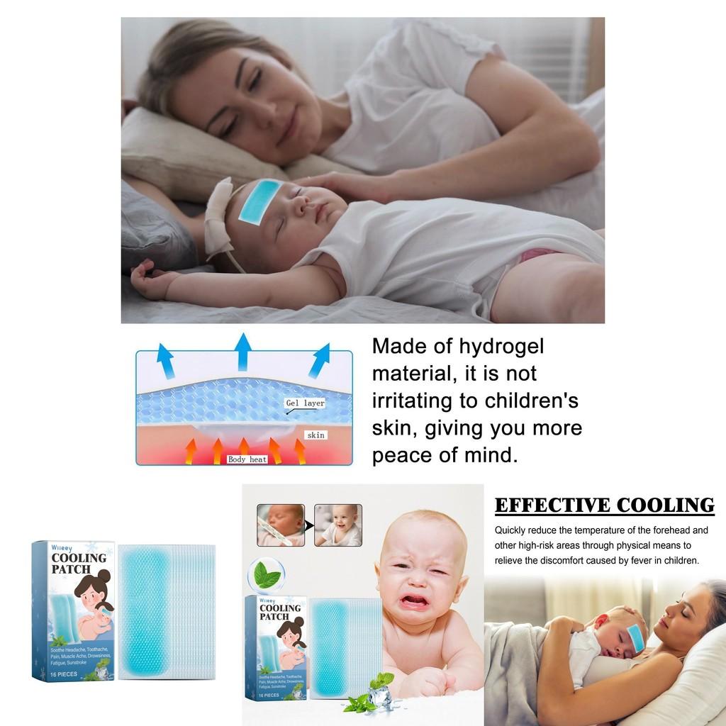 Soothing Gel Wiieey Children's Fever Patch For Body Care And Cooling Comfort