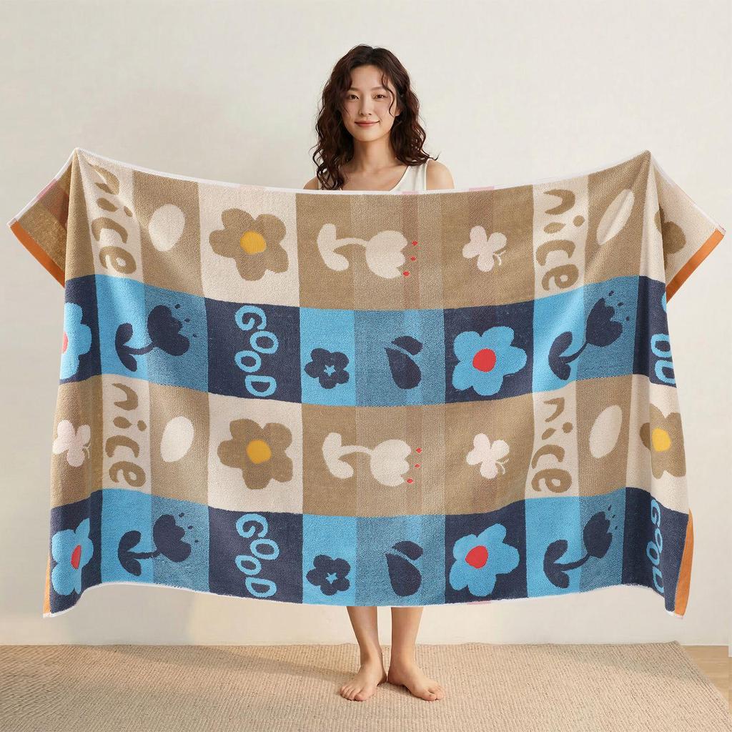 100% Cotton Thickened Quick-Dry Bath & Beach Towel - Enlarged & Premium Quality for Men