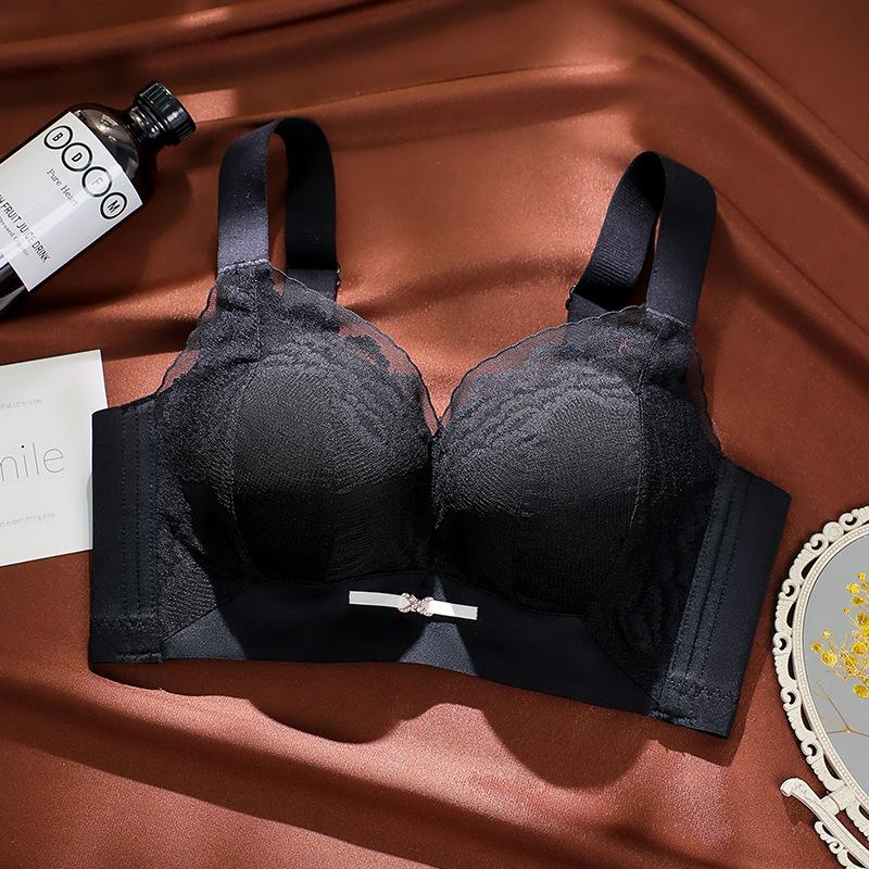 

Customized gathering and closing sub-breasts, anti-sagging, no steel ring bra, new breathable wide shoulder strap. 40/90bc thin cup