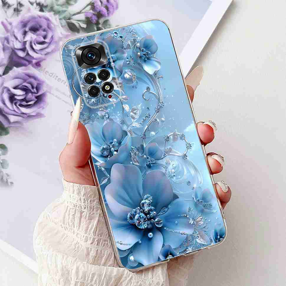 Colourful Flower For Xiaomi Redmi Note 11 4G Case Silicone Soft ShockPoof Back Cover For Redmi Note 11S Note11s Note11 4G Cases