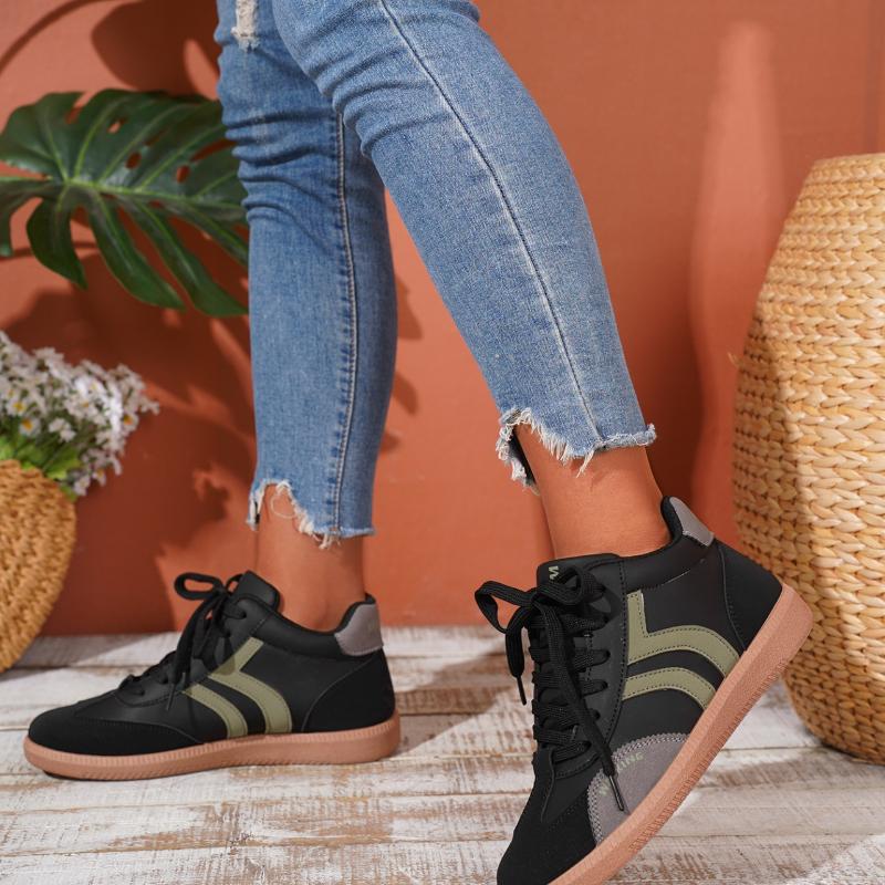 Neue Damenmode Schnür-Laufschuhe mit weicher Sohle für Damen, Leichte und bequeme niedrig geschnittene Sportschuhe