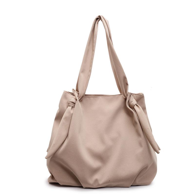Japanese Literature and Art College Students Class Tote Bag Women's Pleated Simple and Versatile Casual Shoulder Bag Handbag