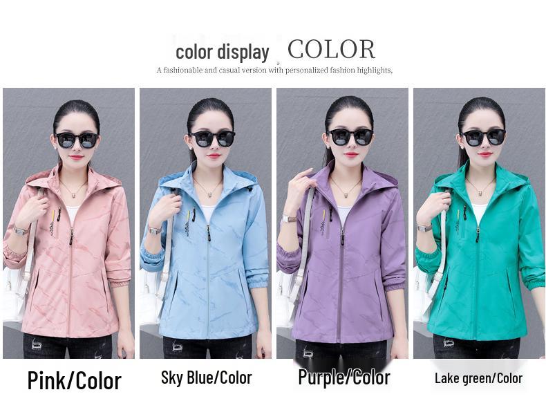 Women's 2024 Hooded Jacket: Spring & Autumn Baseball Style for Middle-Aged Mothers