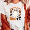 Working On My Booty T Shirt Cute Ghost Halloween Fitness Motivational Gym Funny Vintage Versatile Graphic Casual Fashion