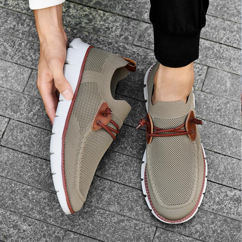 TUINANLE Herrloafers Svarta Sneakers Större Storlekar 40-50 Skor Casual Sneakers Andningsbara Nätskor