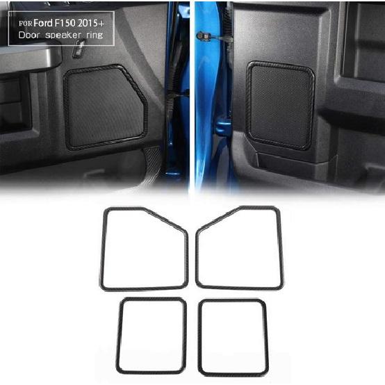 Bil Dörr Högtalare Högtalarskydd Trim Dekor Ram för Ford F150 2015-