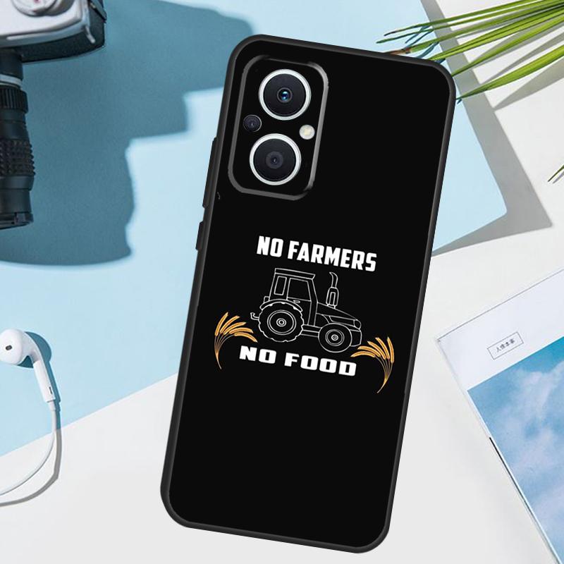 No Farmers No Food Phone Case For OPPO Find X6 X3 Pro X2 Neo X5 Lite Reno 7 3 2Z 4Z 5Z 8T 4 5 6 8 Lite Cover
