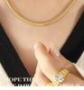 Gold-Plated Soft Snake Chain Necklace - Minimalist European & American Style Jewelry