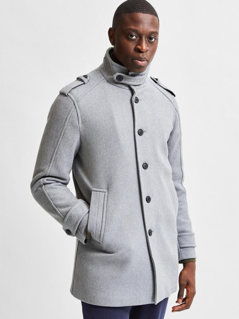 Coat Selected Slhnoah W Coat B Noos (16081429) Grey Melange