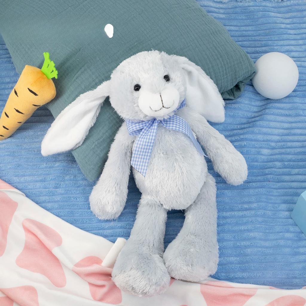 30CM Size Soft Stuffed Animals Kids Long Ear Bunny Rabbit Sleeping Cute Cartoon Plush Toy Pet Dolls Children Birthday Gift