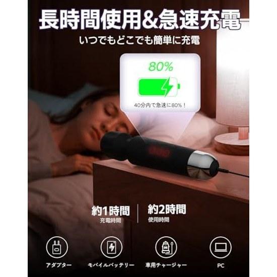 Newly Released Memory Function Ultra-Powerful Electric Massager 20 Vibration Modes + 8 Speed Levels Maximum 10000 RPM Silicone Material Waterproof