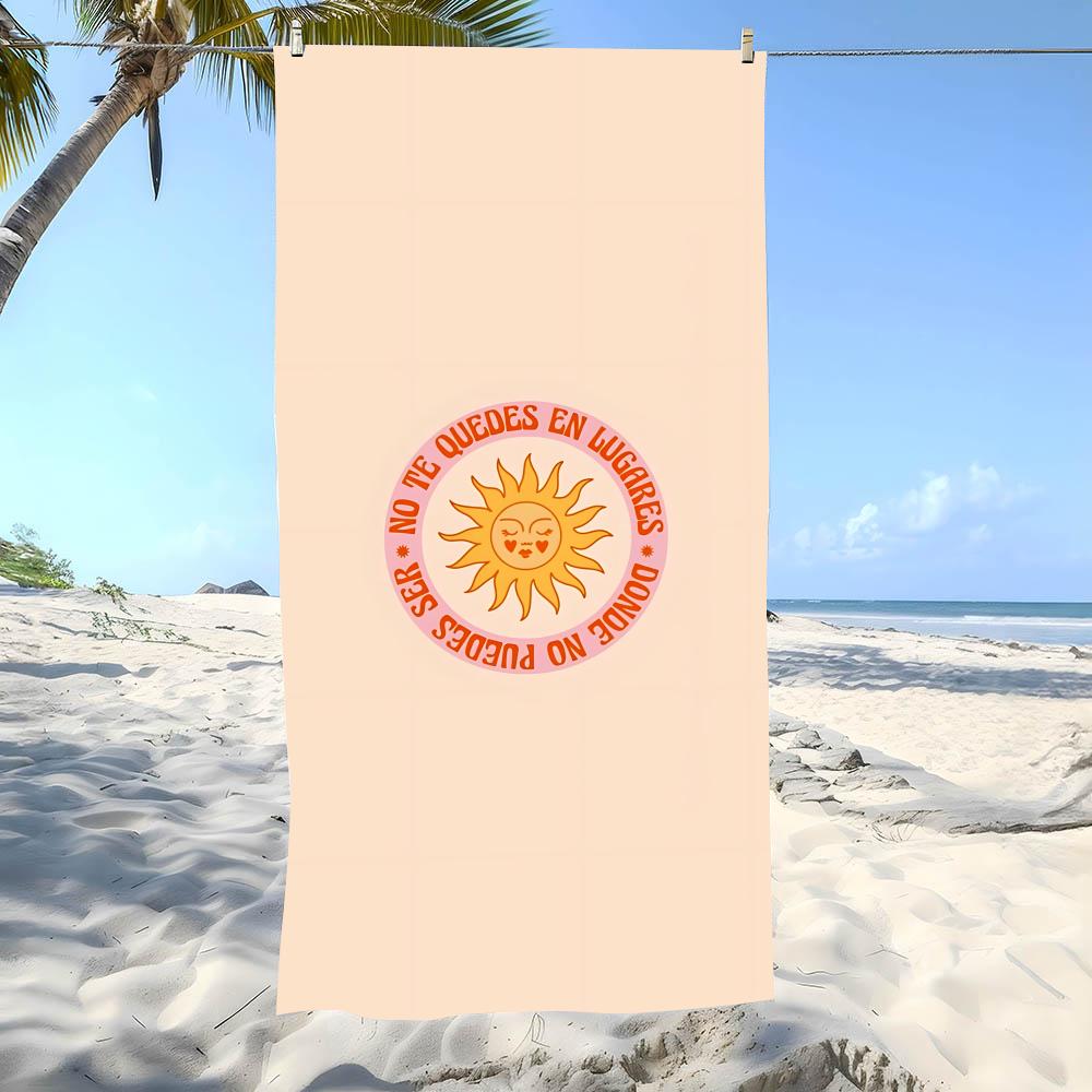 Tapis de plage H-Hippie Bohème Soleils Serviette de plage Surdimensionnée Super Absorbante Douce Serviettes de plage pour Hommes, Femmes 35X60cm