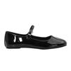 Fashion High Quality Patent Leather Black Ballet Flats Women Fashion Round Toe Shallow Buckle Mary Jane Shoes Cozy Non-slip Casual Shoes