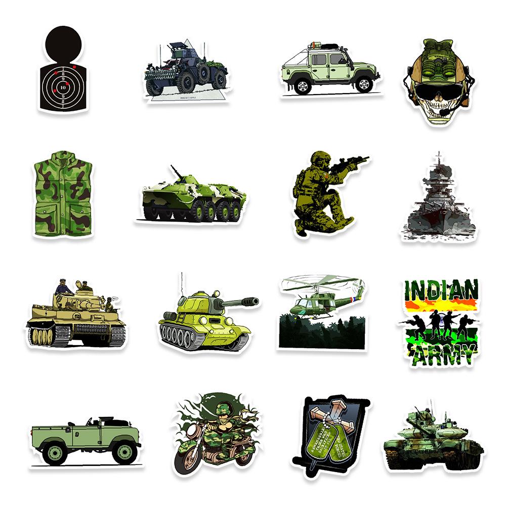 50 Autocolante Graffiti pentru Fani Militari Mașină Motocicletă Skateboard Decorațiuni Exterioare Autocolante Impermeabile