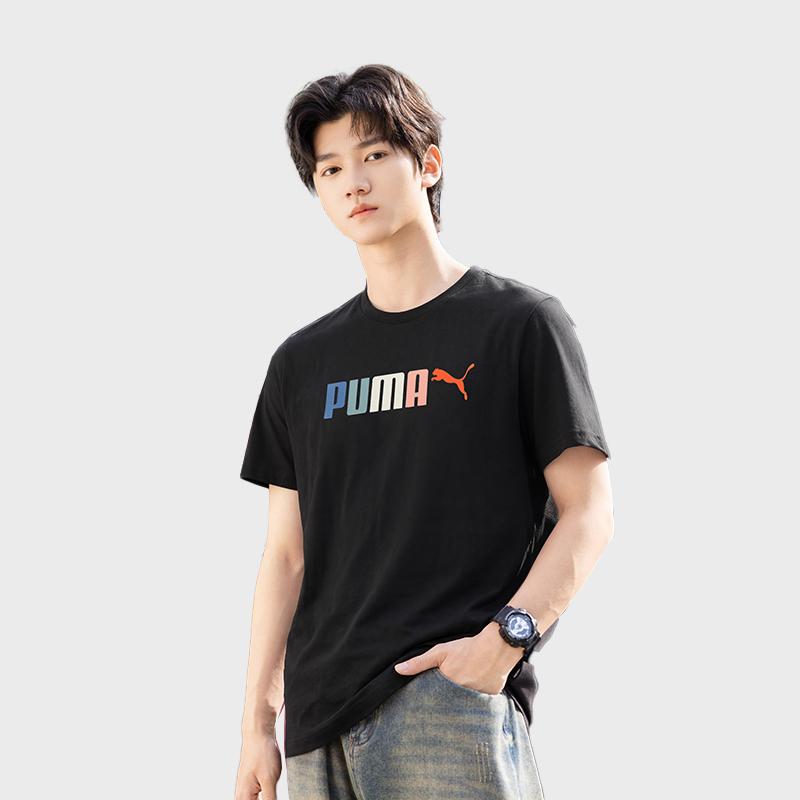 Puma Knitted Round Neck Pullover Simple Comfortable Short Sleeve T-Shirt Unisex Tops 692487-01