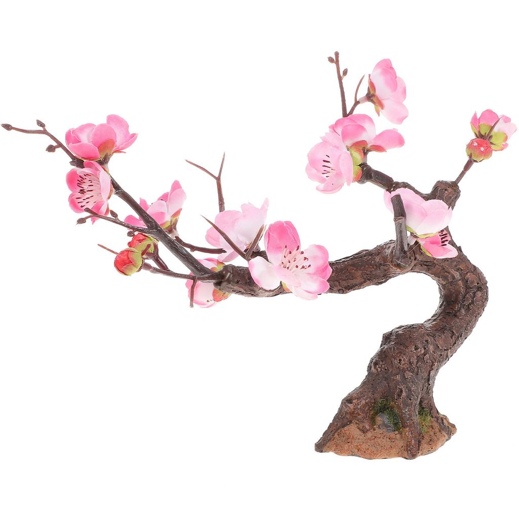 Plum Tree Ornament Artificial Decor for Desk Table Sand Table Micro Landscape Bonsai Sashimi Decoration Home Office