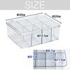 Large-capacity Trading Card Storage Case, Box-shaped, with Dividers, 8 Compartments, Clear, Waterproof