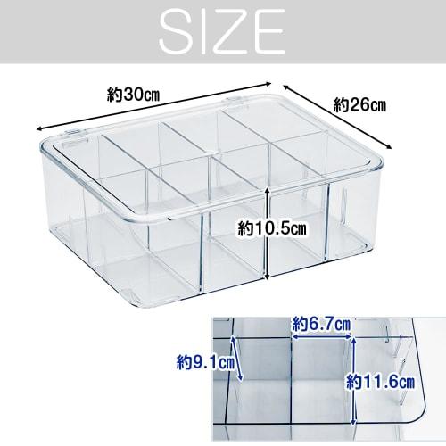 Large-capacity Trading Card Storage Case, Box-shaped, with Dividers, 8 Compartments, Clear, Waterproof