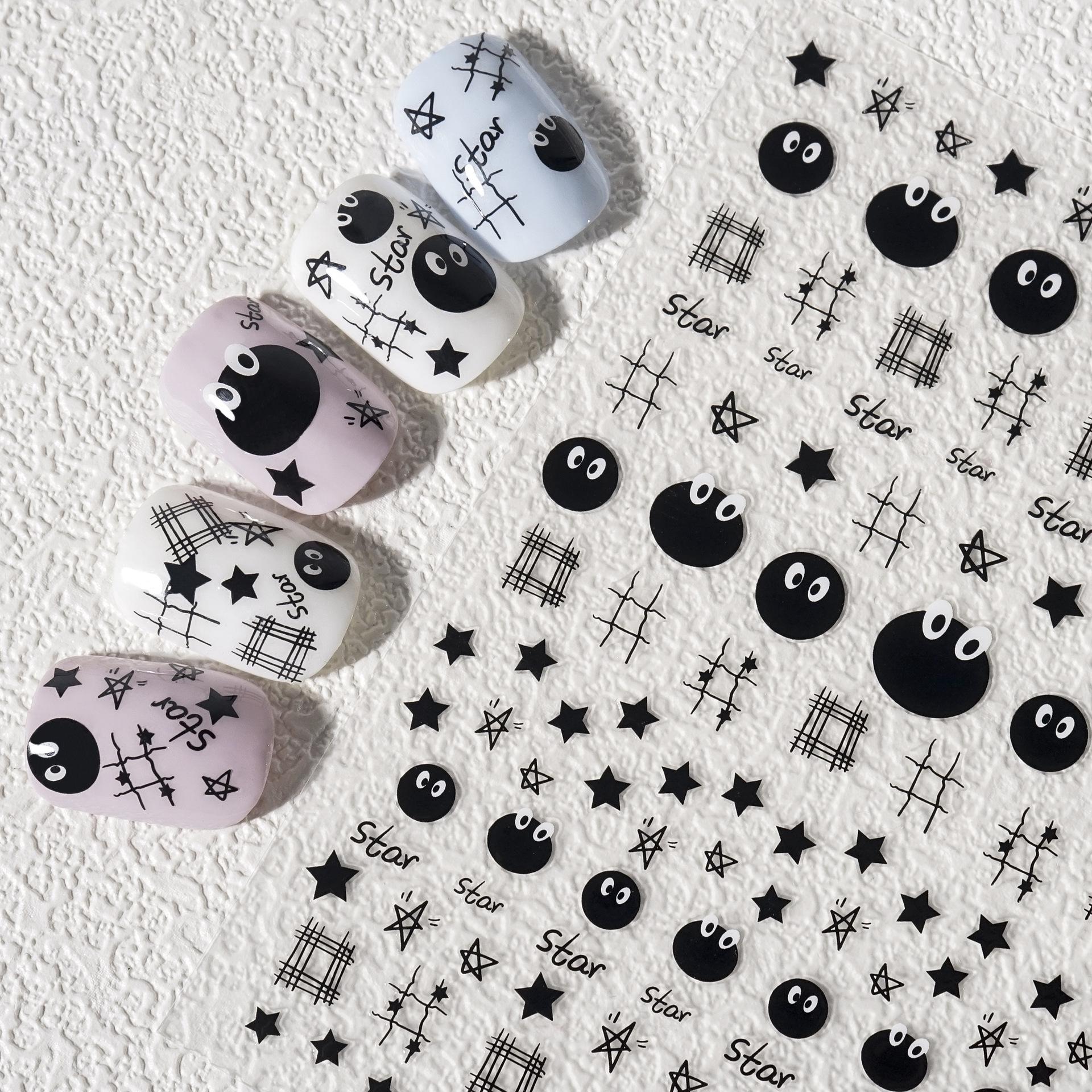 

Hot Selling Makito Cute Star & Expression Nail Art Stickers