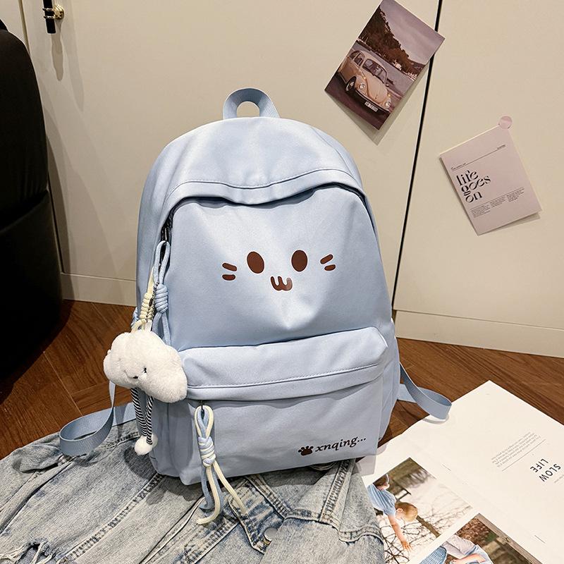 New Japanese Cute Versatile Student Schoolbag Female Junior High School College Student Small Fresh Nylon Campus Backpack Female