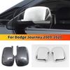 For Dodge Journey 2009- Car Rearview Side Mirror Cover Wing Cap Exterior Door Housing Shell Trim ABS Adhesive Accessories