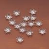 30/50/100PCS Flower Lotus Round Shape Stainless Steel Beads Caps Jewelry Findings Spacer Beads For Necklace Bracelets Making