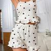 Sleeveless Pyjamas Camisole Shorts Sexy Ruffles Printed College Students Homewear Short Pyjamas Can Be Worn Outdoors Young Girls