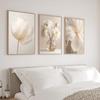 Nordic Beige Peony Flowers Canvas Painting Modern Floral Botanical Posters Aesthetic Wall Art Home Decoration