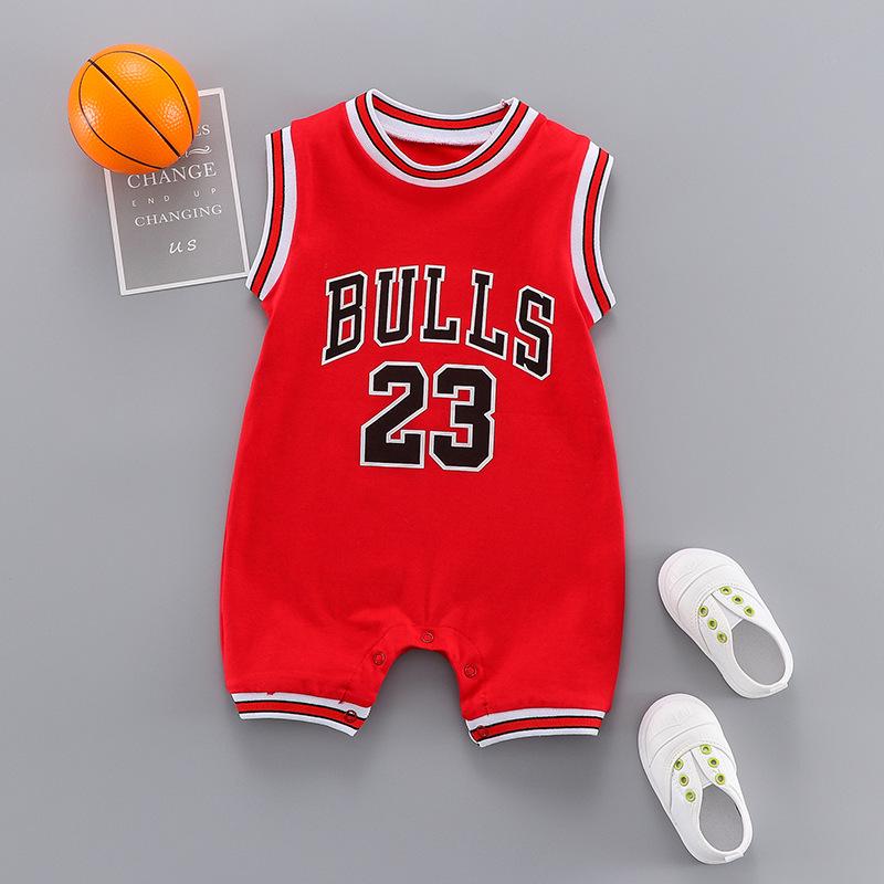 Letní kojenecký chlapecký basketbalový overal vesta - Sportovní body s rozkrokem na druky, Kombinéza na lezení dres